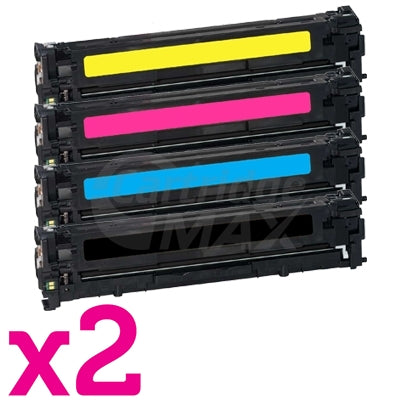 2 sets of 4 Pack Canon CART-316 BK, C, M, Y Generic Toner Cartridges [2BK,2C,2M,2Y]
