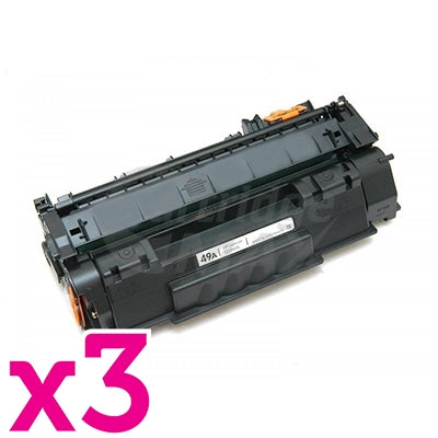 3 x HP Q5949A (49A) Generic Black Toner Cartridge - 2,500 Pages