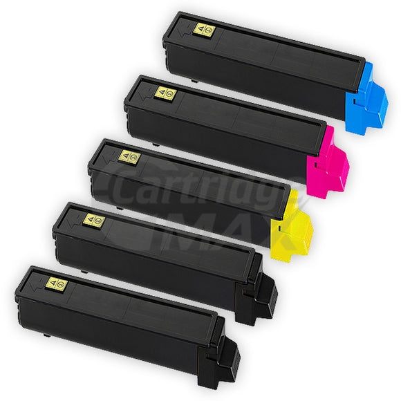 5 Pack Compatible TK-544 Toner Cartridges For Kyocera FS-C5100DN [2BK,1C,1M,1Y]