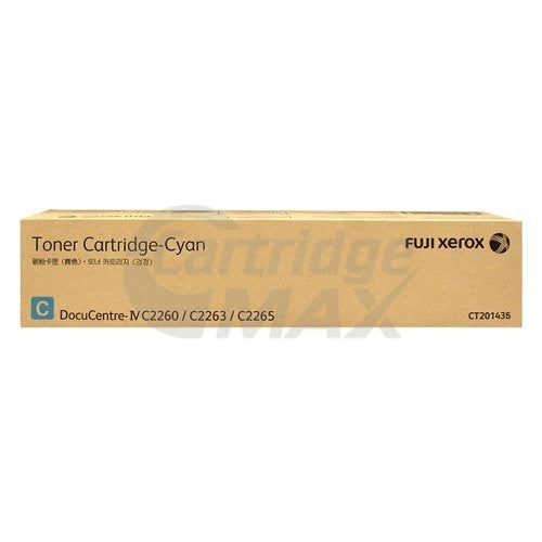 Original Fuji Xerox DocuCentre IV C2260, C2263, C2265 Cyan Toner Cartridge (CT201435)