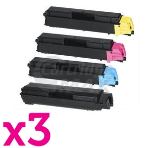 3 sets of 4 Pack Compatible TK-5154 Toner Combo For Kyocera M-6535CDN, P-6035CDN [3BK+3C+3M+3Y]
