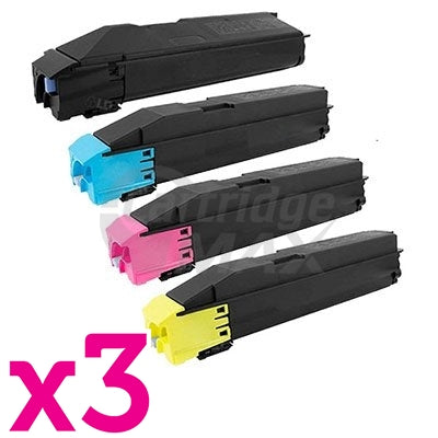 3 Sets of 4 Pack Compatible for TK-8309 Toners suitable for Kyocera TASKalfa 3050ci, 3550ci [3BK,3C,3M,3Y]