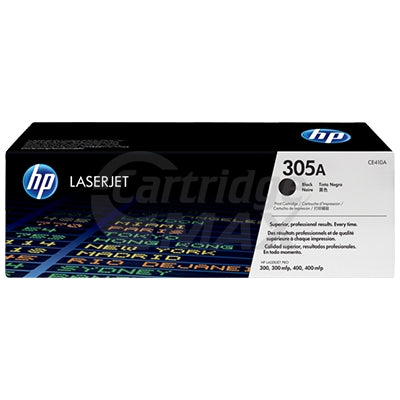 HP CE410A (305A) Original Black Toner Cartridge - 2,200 Pages