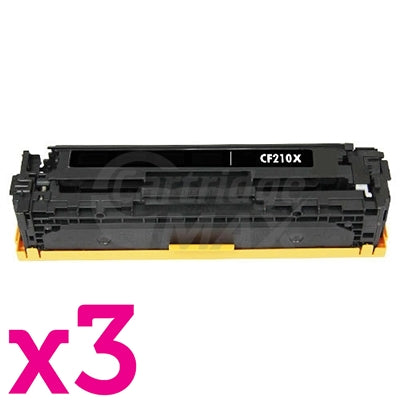 3 x HP CF210X (131X) Generic Black High Yield Toner Cartridge - 2,400 Pages