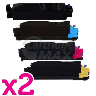 2 Sets of 4-Pack Compatible for TK-5284 Toner Combo suitable for Kyocera Ecosys P6235CDN, M6635CIDN [2BK,2C,2M,2Y]