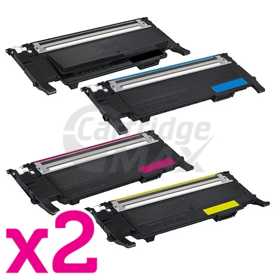 2 sets of 4-Pack Generic Samsung CLP-320N, CLP-325, CLX-3180, CLX-3185 Toner Set(CLT-P407C) [2BK,2C,2M,2Y]
