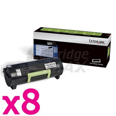 8 x Lexmark 503H (50F3H0E) Original MS310 / MS312 / MS410 / MS415/ MS510 / MS610 High Yield Toner Cartridge