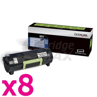 8 x Lexmark 503H (50F3H00) Original MS310 / MS312 / MS410 / MS415/ MS510 / MS610 High Yield Toner Cartridge