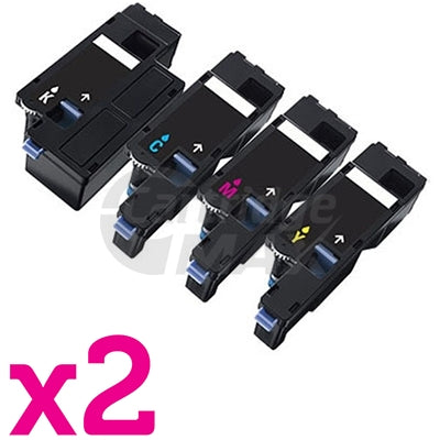 2 sets of 4 Pack Dell C1660 / C1660w Generic Toner Cartridges [2BK,2C,2M,2Y]