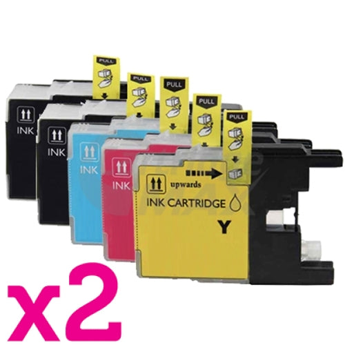 10 Pack Brother LC73/LC77XL Generic High Yield Ink Cartridge [4BK,2C,2M,2Y]