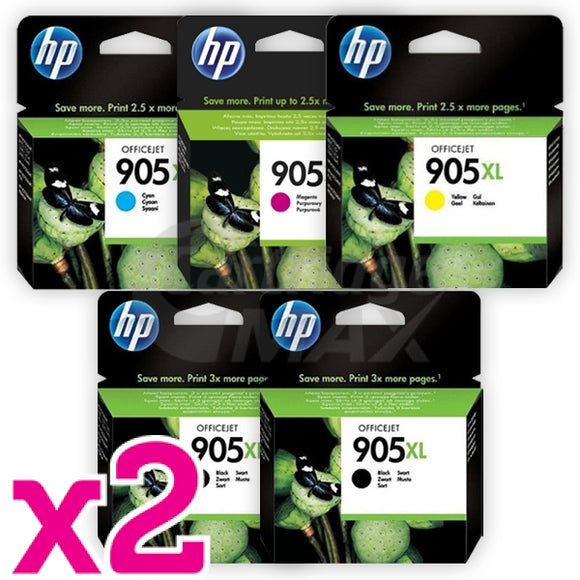 10 Pack HP 905XL Original High Yield Inkjet Combo T6M05AA-T6M17AA [4BK,2C,2M,2Y]