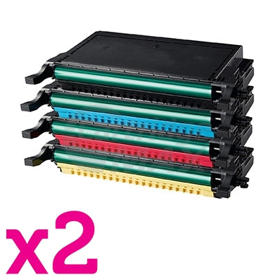 2 sets of 4-Pack Generic Samsung CLP-610/660,CLX-6210FX/6240FX Toner Cartridge [2BK,2C,2M,2Y]