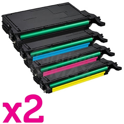 2 sets of 4-Pack Generic Samsung CLP620ND, CLP670ND, CLX6220FX, CLX6250FX Toner Cartridge [2BK,2C,2M,2Y]