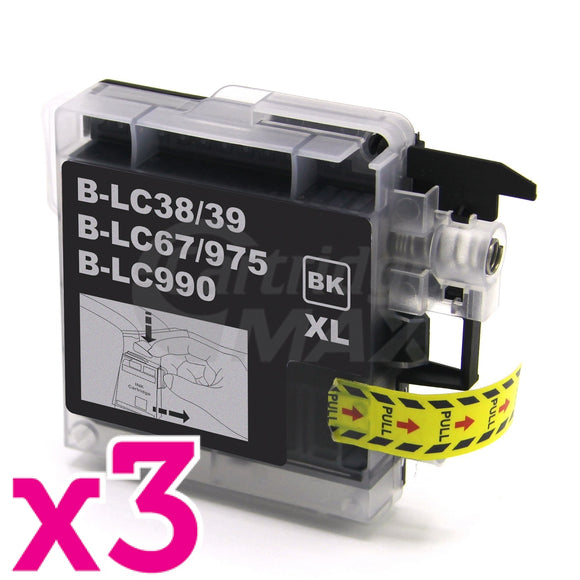 3 x Brother LC-67BK Generic Black