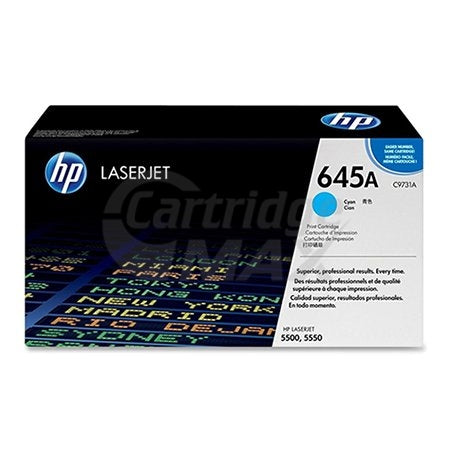 HP C9731A (645A) Original Cyan Toner Cartridge -12,000 Pages
