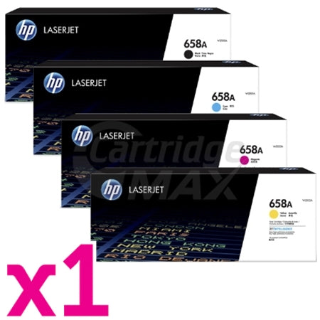 4 Pack HP 658A W2000A-W2003A Original Toner Cartridges Combo [1BK,1C,1M,1Y]