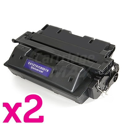 2 x HP C8061X (61X) Generic Black Toner Cartridge - 10,000 Pages
