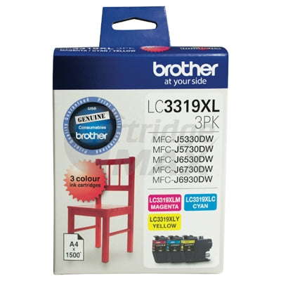 Original Brother LC-3319XL3PK Colour Pack [C+M+Y] - 1,500 Pages each