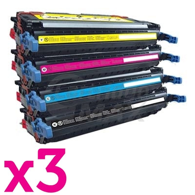 3 sets of 4 Pack HP Q6460A-Q6463A (644A) Generic Toner Cartridges [3BK,3C,3M,3Y]