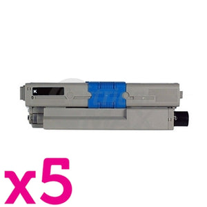 5 x OKI C332DN / MC363DN Generic Black Toner Cartridge (46508720)