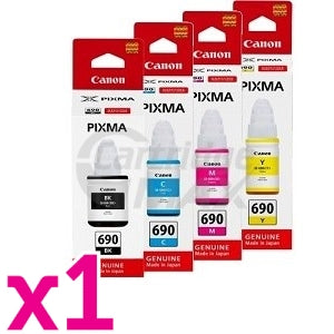 4-Pack Original Canon GI690 Ink Bottles [BK+C+M+Y]