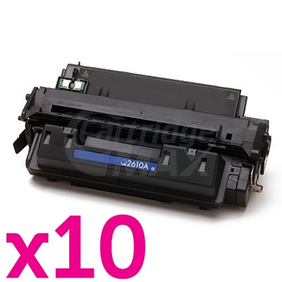 10 x HP Q2610A (10A) Generic Black Toner Cartridge - 6,000 Pages