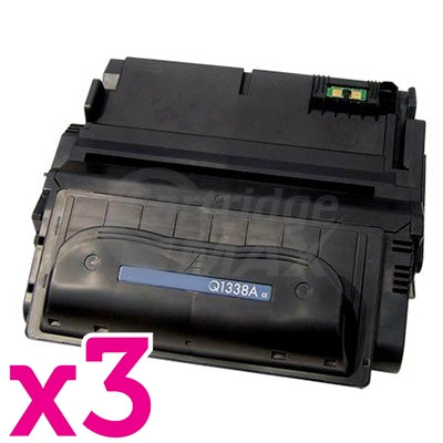 3 x HP Q1338A (38A) Generic Black Toner Cartridge - 12,000 Pages