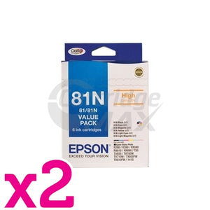 2 x Value Pack - Original Epson 81N HY Ink Cartridges [C13T111792] [2BK,2C,2M,2Y,2LC,2LM]