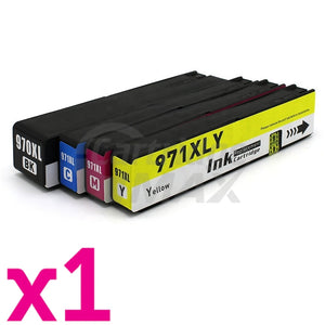 4 Pack HP 970XL + 971XL Generic High Yield Inkjet Cartridges CN625AA - CN628AA [1BK,1C,1M,1Y]