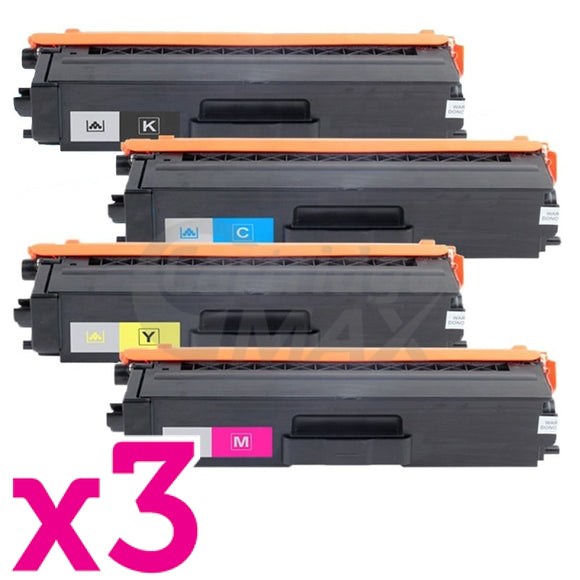 3 Sets of 4-Pack Generic Brother TN-349 Toner Combo [3BK,3C,3M,3Y]
