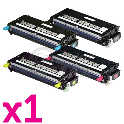 4-Pack Dell 3110 3110CN 3115CN High Capacity Generic laser toner cartridge - 8,000 Pages [1BK,1C,1M,1Y]