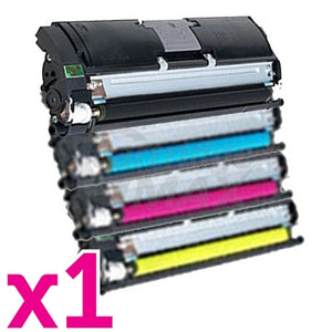 4-Pack Konica Minolta QMS Magicolour 2400 / 2500 Series Generic Toner Set [1BK,1C,1M,1Y]