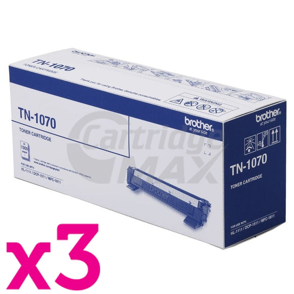 3 x Brother TN-1070 Original Toner