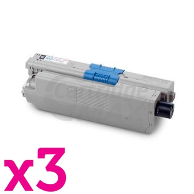 3 x Generic OKI C510,C530, MC561 Black Toner Cartridge (44469806)