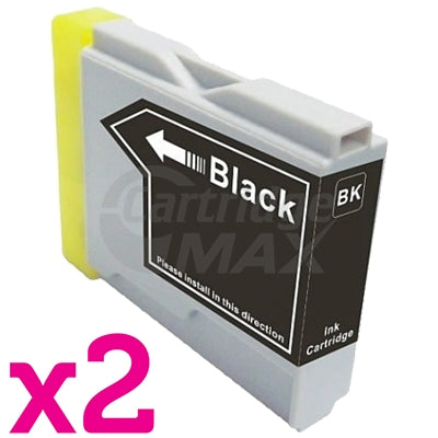 2 x Brother LC-57BK Generic Black Ink