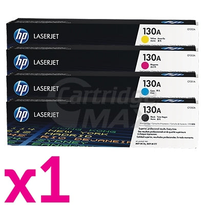 4 Pack HP CF350A-CF353A (130A) Original Toner Cartridges [1BK,1C,1M,1Y]