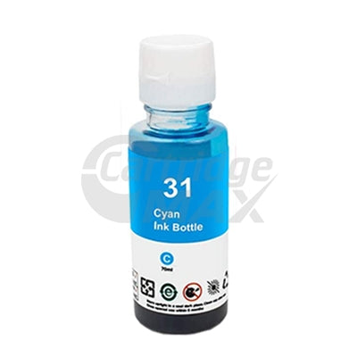 HP 31 Generic Cyan Ink Bottle 1VU26AA - 70ml