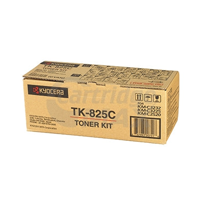 Original Kyocera TK-825C Cyan Toner Cartridge KMC-2520, KMC-2525, KMC-3225, KMC-3232, KMC-4035E