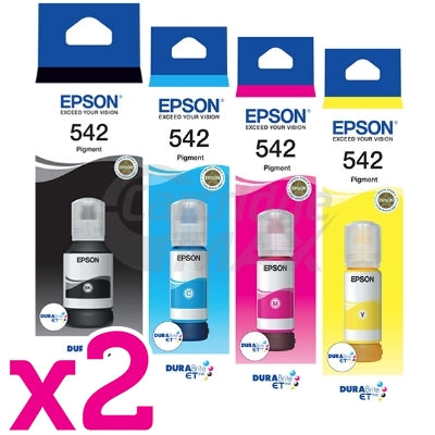 10-Pack Original Epson T542 DURABRite EcoTank Ink Bottle [4BK+2C+2M+2Y]