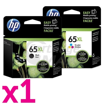 2 Pack HP 65XL Original High Yield Ink Combo N9K04AA + N9K03AA [1BK,1CL]