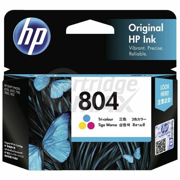 HP 804 Original Colour Inkjet Cartridge T6N09AA - 165 Pages