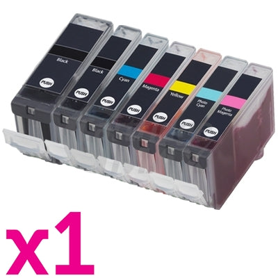 7-Pack Canon PGI-5BK, CLI-8BK/C/M/Y/PC/PM Generic Inkjet (with Chip) [1BK,1PBK,1C,1M,1Y,1PC,1PM]
