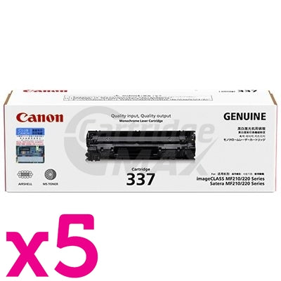 5 x Original Canon CART-337 Black Toner Cartridge