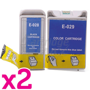 4 Pack Epson T028 T029 Generic Ink Cartridge [2BK,2CL]