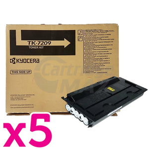 5 x Original Kyocera TK-7209 Black Toner TASKalfa 3510I - 35,000 Pages