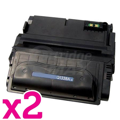 2 x HP Q1338A (38A) Generic Black Toner Cartridge - 12,000 Pages