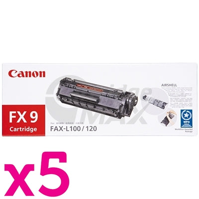 5 x Canon FX-9 Black Original Toner Cartridge