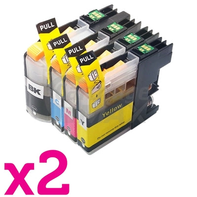 8 Pack Generic Brother LC-133 Ink Cartridges [2BK,2C,2M,2Y]