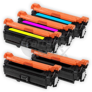 5 Pack HP CE400X-CE403A (507X/507A) Generic Toner Cartridges [2BK,1C,1M,1Y]