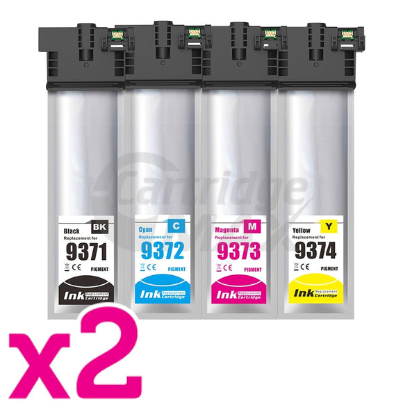 8 Pack Epson 902XL (C13T937192-C13T937492) Generic High Yield Ink Combo [2BK,2C,2M,2Y]